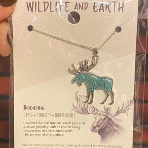 Wildlife and Earth Moose Necklace